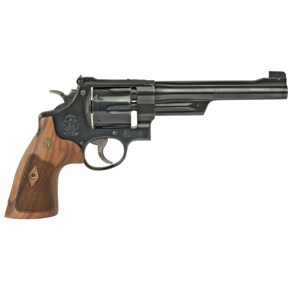 Smith & Wesson Model 27 Classic 357 Magnum Revolver - 6 Rounds | 6.5" Barrel | Wood Grips | Blue/Black | 3-Dot Sights