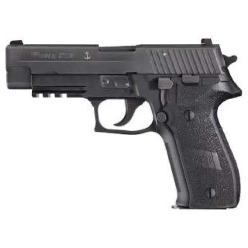 Sig Sauer P226 9MM Black NITRON ANCHOR ENGRAVING 10RD - 10 Rounds | 4.4" Barrel | Polymer Grips | Blue/Black | Night Sights