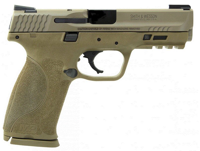 Smith & Wesson M&P 9 M2.0 Truglo TFX Sights Flat Dark Earth 9mm Pistol - 17+1 Rounds | 4.25" Barrel | FDE/Tan | Night Sights