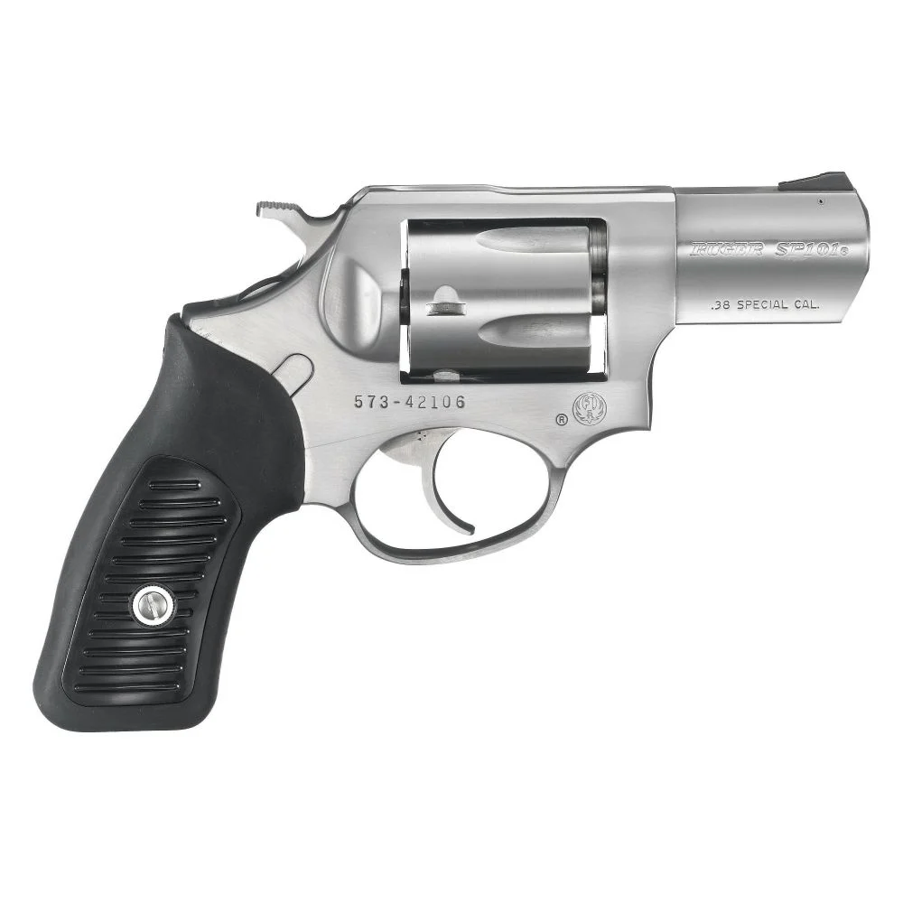 Ruger SP101 Stainless 2.25" 38 Special Revolver - 5 Rounds | 2.25" Barrel | Polymer Grips | Stainless/Silver | 3-Dot Sights