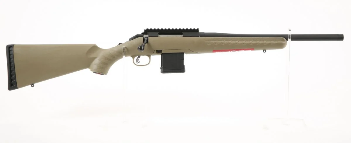 Ruger American Ranch 300 Blackout Bolt Action Rifle - 10 Rounds | 16.12" Barrel | Flat Dark Earth Stock | Synthetic | Blue/Black