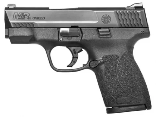 Smith & Wesson M&P 45 Shield M2.0 .45 ACP Semi Auto Pistol - 7+1 Rounds | 3.3" Barrel | Polymer Grips | Blue/Black | Night Sights