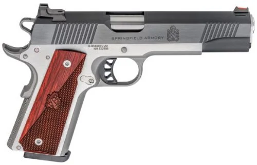 Springfield Armory 1911 Ronin Operator .45ACP 5" Two Tone 8+1 - 8+1 Rounds | 5" Barrel | Wood Grips | Stainless/Silver | 3-Dot Sights