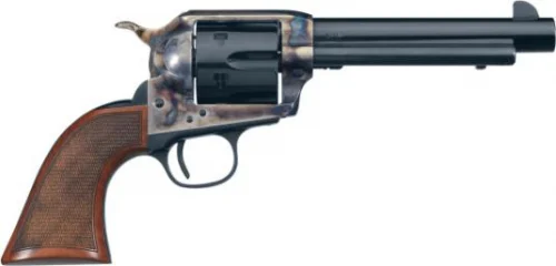 Uberti 1873 Cattleman El Patron Competition Case Hardened 357 Magnum Revolver - 6 Rounds | 5.5" Barrel | Wood Grips | Blue/Black