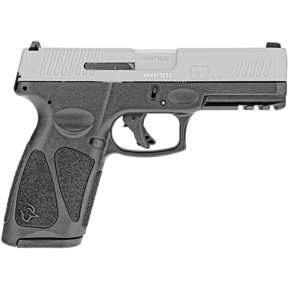 Taurus G3 Black/Matte Stainless 15/17 Rounds 9mm Pistol - 17+1 Rounds | 4" Barrel