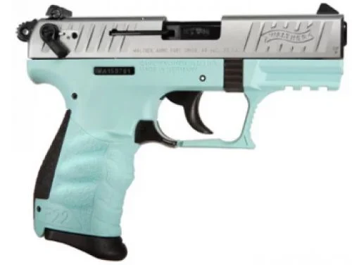 Walther Arms P22Q .22LR Semi Auto Pistol - 10+1 Rounds | 3.42" Barrel | Polymer Grips | Blue/Black | 3-Dot Sights