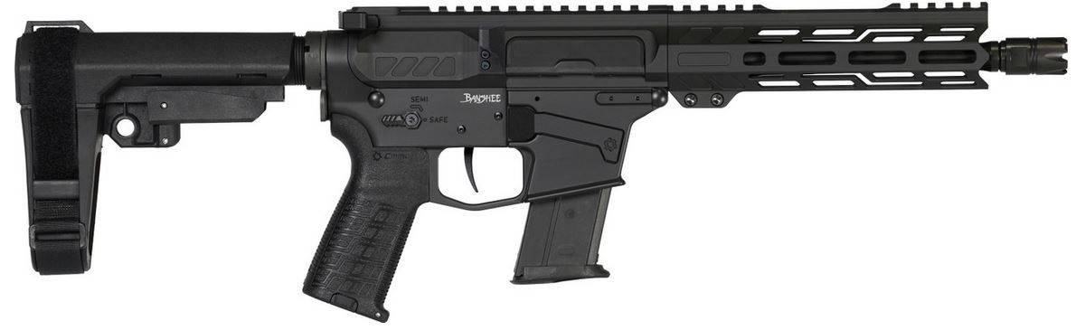 CMMG Inc. Banshee MK57, 5.7X28mm, Armor Black, 5" barrel, 20 rounds - 20+1 Rounds | 8" Barrel