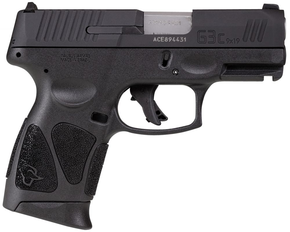 Taurus G3C Matte Black 9mm Pistol - 12+1 Rounds | 3.2" Barrel | Polymer Grips | Blue/Black