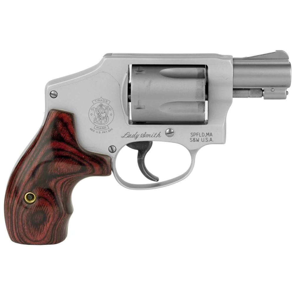 Smith & Wesson Model 642 Ladysmith 38 Special Revolver - 5 Rounds | 1.87" Barrel | Wood Grips | Stainless/Silver | 3-Dot Sights