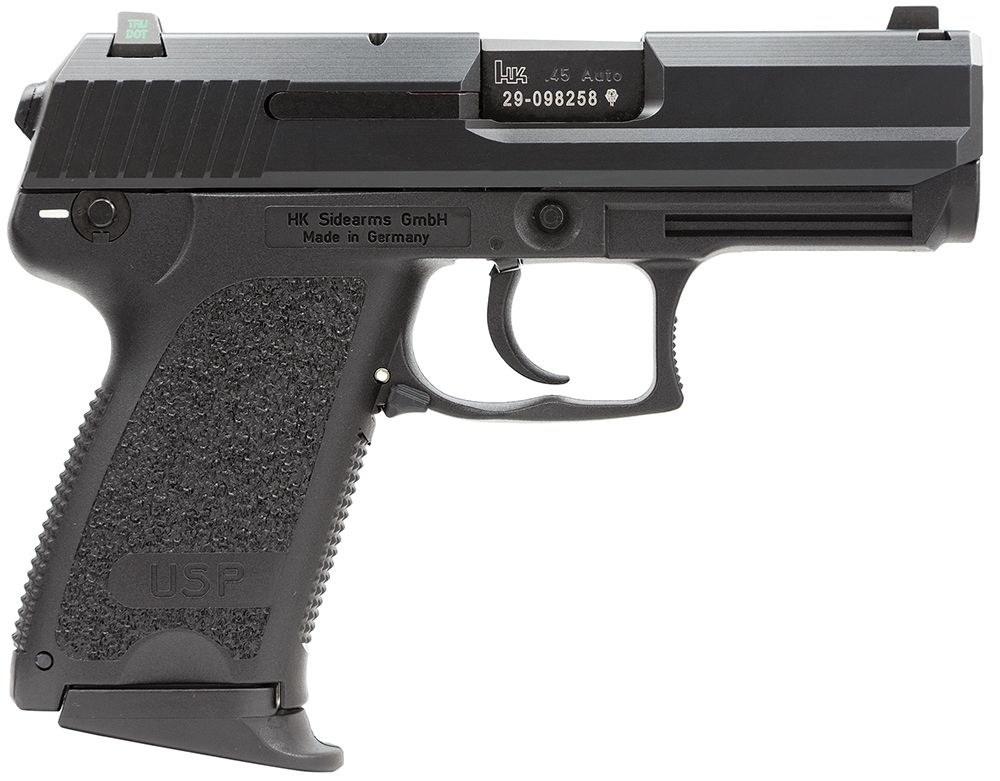 Heckler & Koch USP Compact 45 ACP - 8+1 Rounds | 3.8" Barrel | Polymer Grips | Blue/Black | 3-Dot Sights