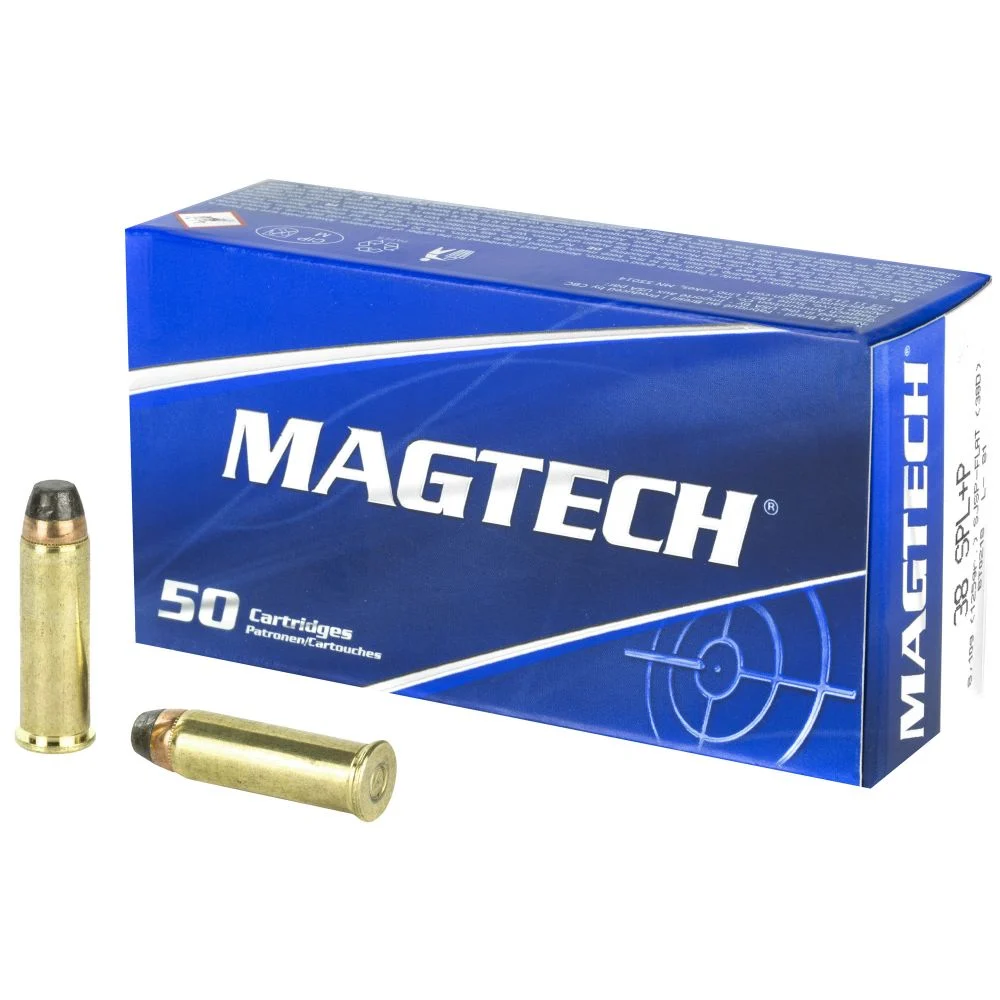Magtech .38 Spc +P 125 Grain Semi-Jacketed Soft Point - Brass Casing