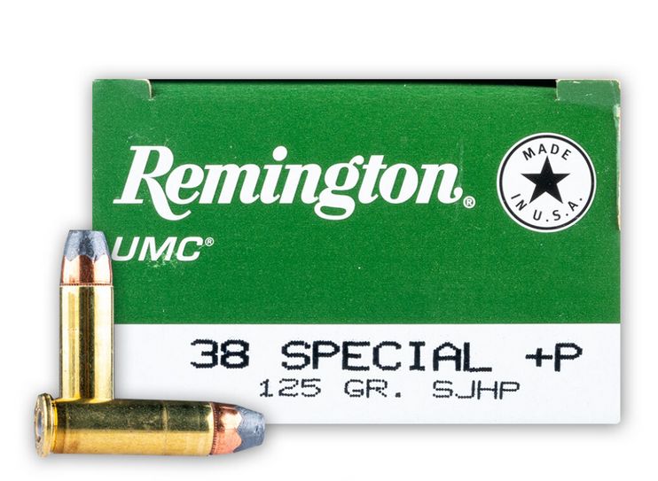 Remington .38 Spc +P 125 Grain Jacketed Hollow Point - Brass Casing