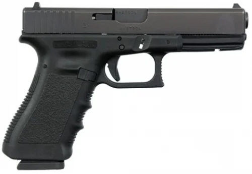 Glock G17 Gen3 10 Rounds 9mm Pistol - 10+1 Rounds | 4.48" Barrel | Polymer Grips | Blue/Black | Glock Fixed Rear Sights