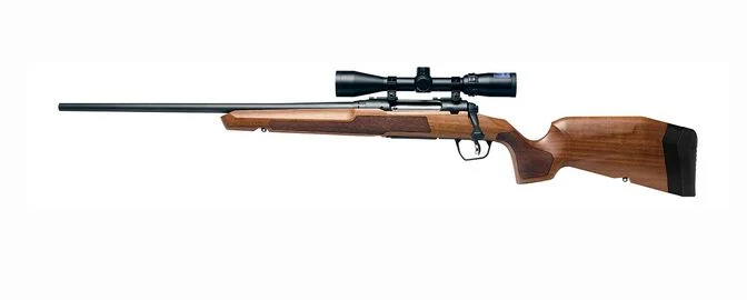 Savage Axis 2 XP Hardwood Left Hand Action Rifle, 308 Win, 22" Bbl - 4+1 Rounds | 22" Barrel | Wood Stock | Blue/Black