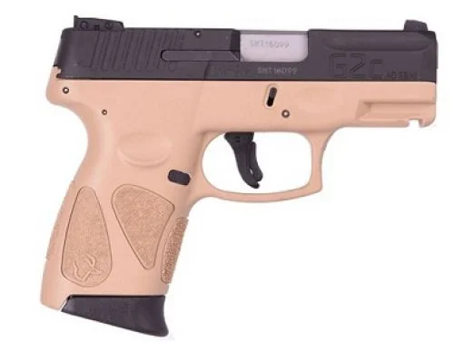 Taurus G2C Tan/Black 40 S&W Pistol - 10+1 Rounds | 3.2" Barrel | Blue/Black