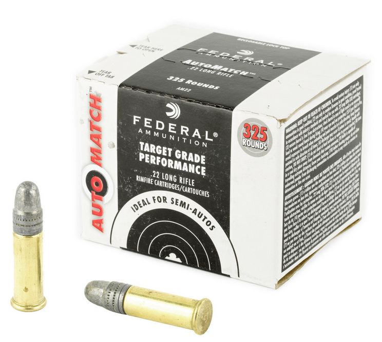 Federal AutoMatch22LR 40grLead325rdpack - Brass Casing