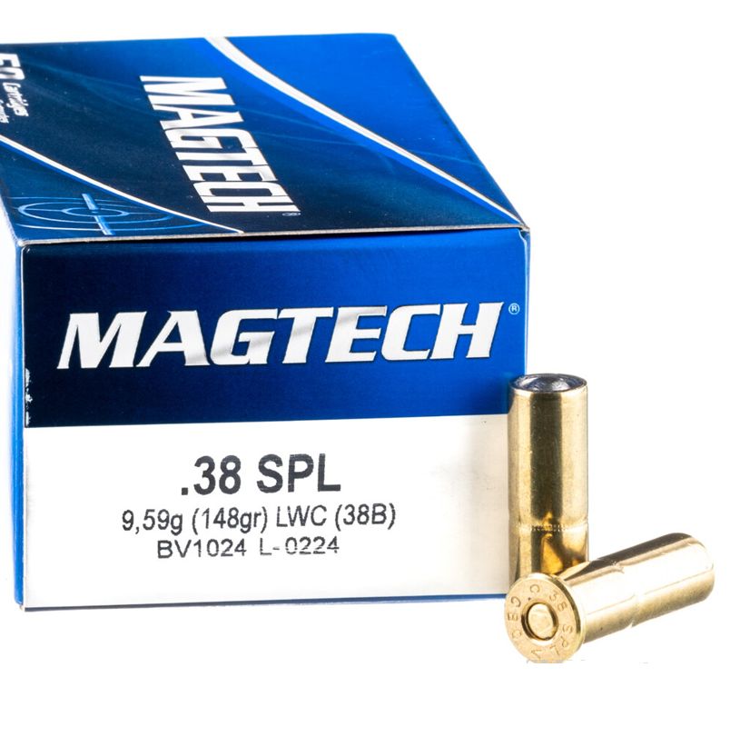 Magtech .38 Spc 148 Grain Lead Wadcutter - Brass Casing
