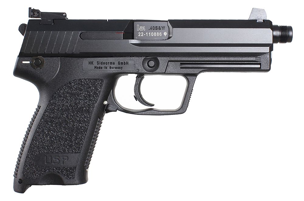 Heckler & Koch H&K USP V1 Tactical 45 ACP 5.09" 10+1 (2) Black Blued Steel Slide Black Polymer Grip - 10+1 Rounds | 5.09" Barrel | Polymer Grips | Blue/Black | 3-Dot Sights