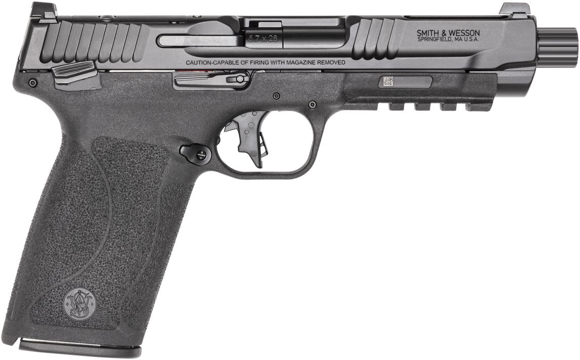 Smith & Wesson M&P 5.7x28mm Threaded Optic Ready w/Thumb Safety - 22 Rounds | 5" Barrel | Blue/Black