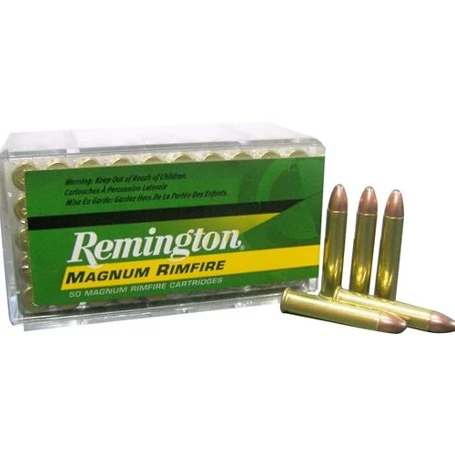 Remington .22 WMR 40gr Jacketed Hollow point 50rd box - Brass Casing